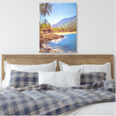 Tropisch Yelapa-strand Mexico Palmboom 761 Kunst Canvas Afdruk (Insitu (Slaapkamer))