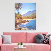 Tropisch Yelapa-strand Mexico Palmboom 761 Kunst Canvas Afdruk (Insitu (Woonkamer))