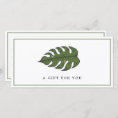 Tropisch Zakelijk Cadeaubon voor Palmblad Spa (Voorkant / Achterkant)