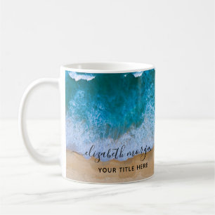 Tropisch zand en strand Ocean Waves Naam Koffiemok