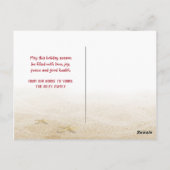 Tropisch zand Man met palmboom Briefkaart (Achterkant)