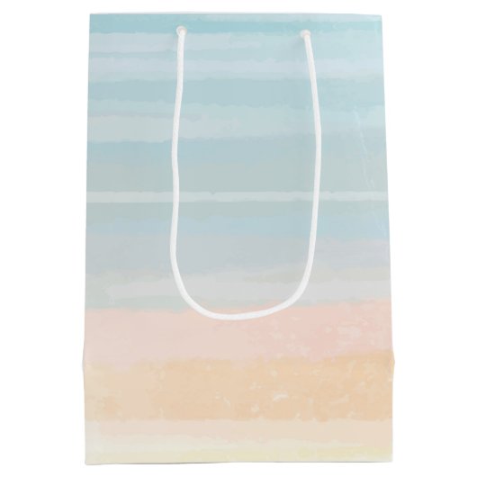 Tropisch zand Man met palmboomstructuur Gemiddelde Medium Cadeauzakje (Achterkant)