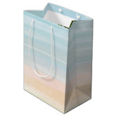 Tropisch zand Man met palmboomstructuur Gemiddelde Medium Cadeauzakje (Achterkant Gekanteld)