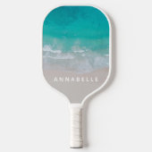 Tropisch Zand Strand Oceaan Hete buik Modern Pickleball Paddle (Voorkant)