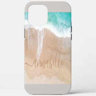 tropisch zand strand oceaan meditatie gepersonalis iPhone 12 pro max hoesje