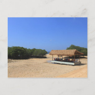 Tropisch zandstrand briefkaart