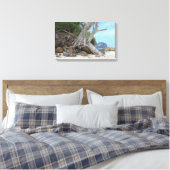 Tropisch zandstrand canvas afdruk (Insitu (Slaapkamer))