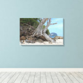 Tropisch zandstrand canvas afdruk (Insitu (Houten vloer))