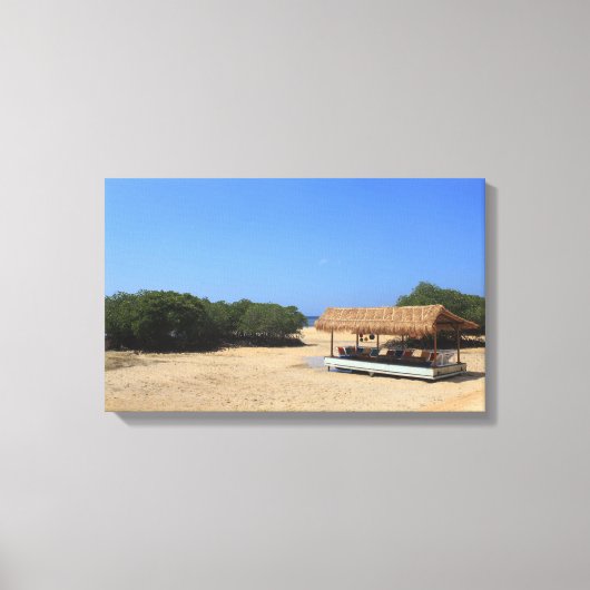 Tropisch zandstrand canvas afdruk (Voorkant)
