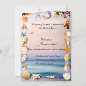 Tropisch zandstrand en antwoord op het huwelijk va kaart (Voorkant)