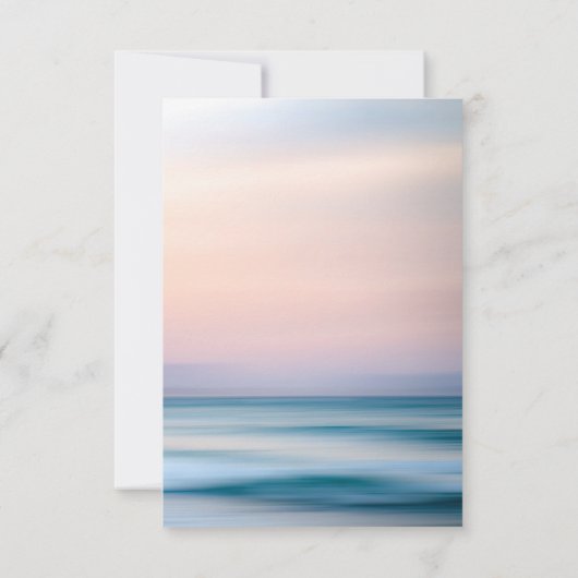 Tropisch zandstrand en zeeschelpen sparen de datum notitiekaartje (Achterkant)