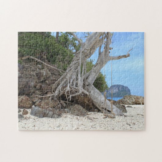 Tropisch zandstrand legpuzzel (Horizontaal)