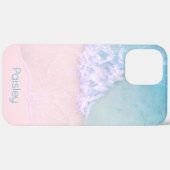 Tropisch zandstrand met Turquoise Zee Monogram Case-Mate iPhone Case (Achterkant (horizontaal))