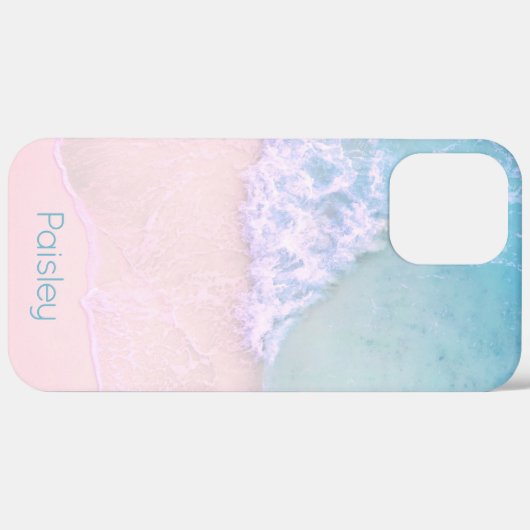 Tropisch zandstrand met Turquoise Zee Monogram Case-Mate iPhone Case (Achterkant (horizontaal))