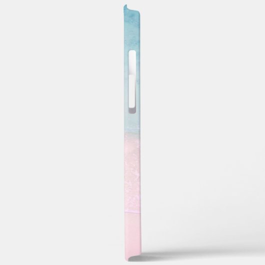 Tropisch zandstrand met Turquoise Zee Monogram Case-Mate iPhone Case (Achterkant / Links)