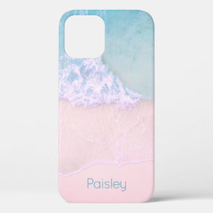 Tropisch zandstrand met Turquoise Zee Monogram Case-Mate iPhone Case