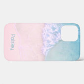 Tropisch zandstrand met turquoise zee monogram Case-Mate iPhone case (Achterkant (horizontaal))