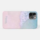 Tropisch zandstrand met turquoise zee monogram Case-Mate iPhone case (Achterkant (horizontaal))
