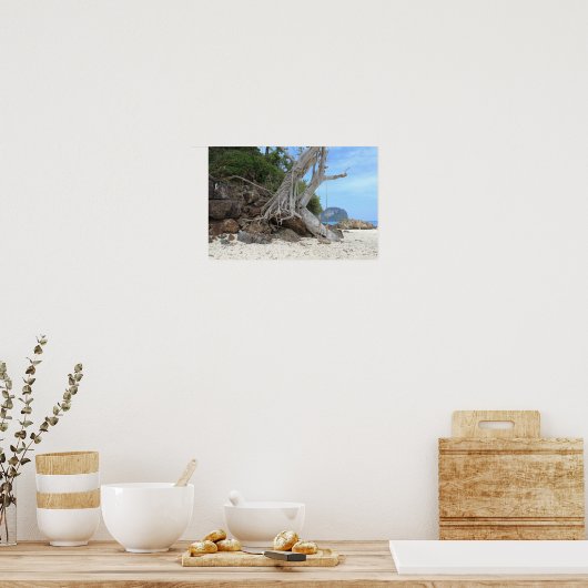 Tropisch zandstrand poster (Keuken)