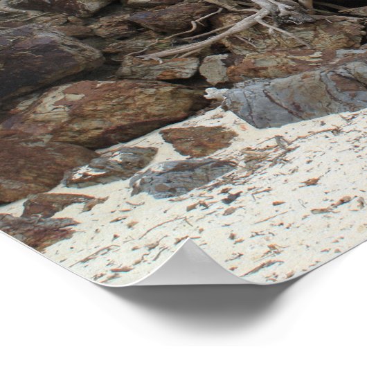 Tropisch zandstrand poster (Hoek)