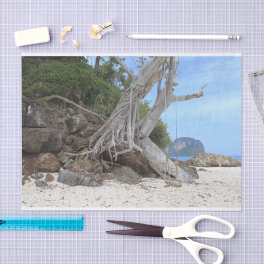 Tropisch zandstrand tissuepapier (Craft)