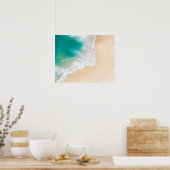 Tropisch zandstrand - Waves - Uitzicht fotografere Poster (Keuken)