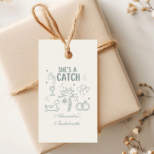 Tropisch Ze is een vangst Feest Cadeaulabel