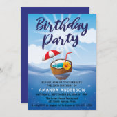 Tropisch Zee 30e verjaardag Kaart (Voorkant / Achterkant)