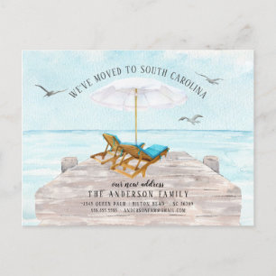 Tropisch Zee Bewegende Aankondiging Briefkaart