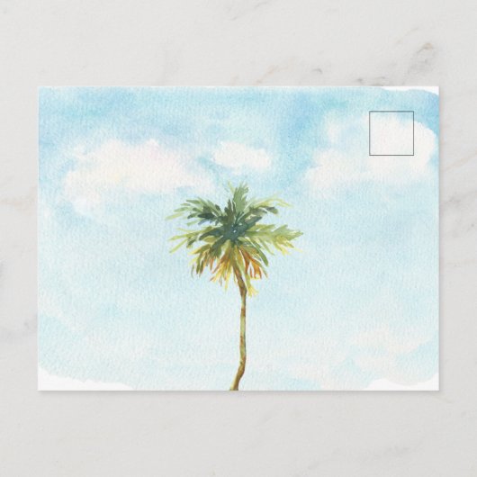 Tropisch Zee Bewegende Aankondiging Briefkaart (Achterkant)