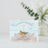 Tropisch Zee Bewegende Aankondiging Briefkaart (Staand voorkant)