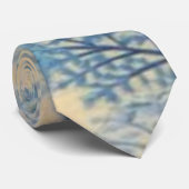 "Tropisch Zee Blauwe Blauwe Bladeren" Trending Man Stropdas (Opgerold)