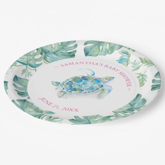 Tropisch Zee Bord Baby shower (Gekanteld)