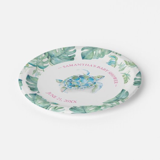 Tropisch Zee Bord Baby shower (Gekanteld)