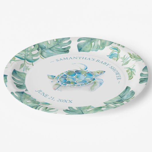 Tropisch Zee Bord Baby shower (Gekanteld)