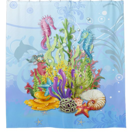 Tropisch Zee Douchegordijn (Voorkant)