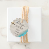 Tropisch zee en zeester strand Dank je bruiloft Bedankjes Labels (In situ)