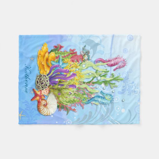 Tropisch Zee Fleece Deken (Voorkant (Horizontaal))