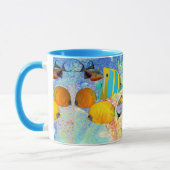 Tropisch Zee Kleurrijk viskoraalrif Blauwe Oceaan Mok (Links)