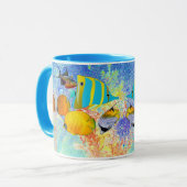 Tropisch Zee Kleurrijk viskoraalrif Blauwe Oceaan Mok (Voorkant links)