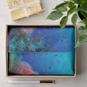 Tropisch Zee Leven Roze gloeiend Anemone Coral Tissuepapier (Geschenk)