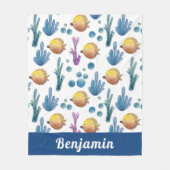 Tropisch Zee oceaanpatroon Fleece Deken (Voorkant)