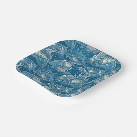 Tropisch Zee Papieren Bordje (Gebogen)