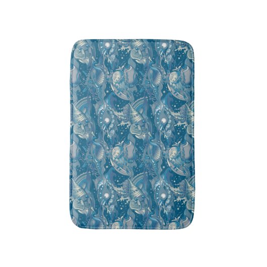 Tropisch Zee Patroon Badmat (Voorkant Verticaal)