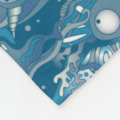 Tropisch Zee Patroon Fleece Deken (Hoek)