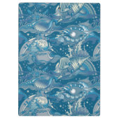 Tropisch Zee Patroon Klembord (Achterkant)