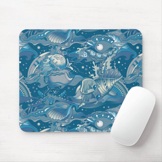 Tropisch Zee Patroon Muismat (Met muis)