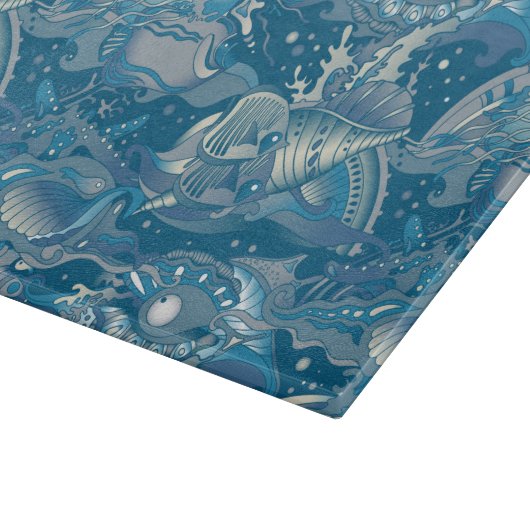 Tropisch Zee Patroon Snijplank (Hoek)