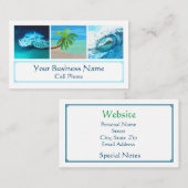 Tropisch Zee Scheerpalm Surf oceaangolven Visitekaartje (Voorkant / Achterkant)