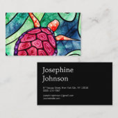 Tropisch Zee schilder Nautisch Visitekaartje (Voorkant / Achterkant)